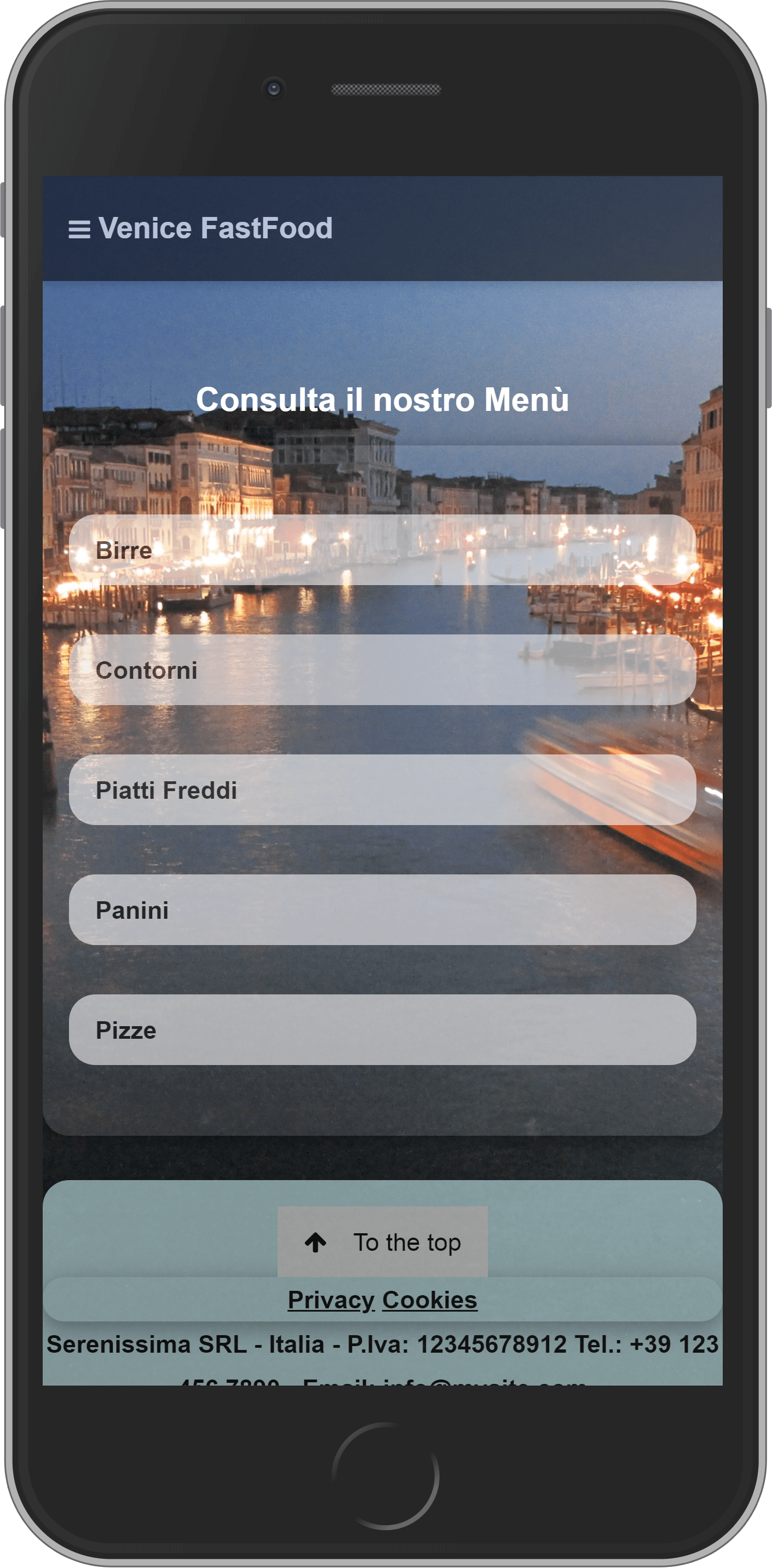 Menu Digitale Qr Code Web App Takeaway Web App